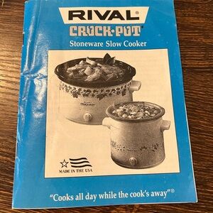 Rival Stoneware Slow Cooker - Black and White
